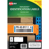 AVERY 959221 EXTRA STRONG TRIPLEBOND LABELS 635 X 339MM WHITE PACK 10