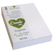 TROPHEE COLOURED PAPER A4 160GSM WHITE PACK 250