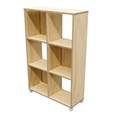 ZEALAND CUBBY HOLE BOOKCASE 6 CUBE W800 X D300 X H1250MM PREMIUM PLY