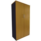 ZEALAND QUICKSHIP CUPBOARD W900 X D450 X H1800MM BEECH AND CHARCOAL LOCKING