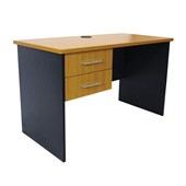 ZEALAND QUICKSHIP DESK WITH 2 DRAWERS W1200 X D600 X H730MM BEECH TOP CHARCOAL BASE