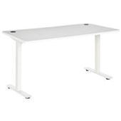 PULSE STRAIGHT DESK W1800 X D800 X H730MM WHITE METAL FRAME WHITE TOP