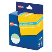 AVERY 937278 ROUND LABEL DISPENSER 24MM MINTWHITE BOX 300