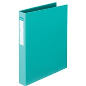 COLOURHIDE RING BINDER PE 2D 25MM A4 AQUA