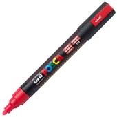 POSCA PC5M PAINT MARKER BULLET MEDIUM 25MM FLORESCENT RED