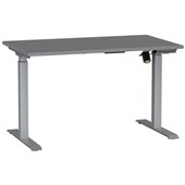 AGILE BOOST HEIGHT ADJUSTABLE SINGLE SIDED ELECTRICAL DESK W1200 X D700 X H7201200MM SILVER FRAME SILVER TOP