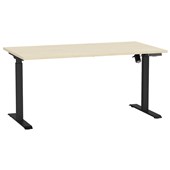 AGILE BOOST HEIGHT ADJUSTABLE SINGLE SIDED ELECTRICAL DESK W1500 X D800 X H7201200MM BLACK FRAME NORDIC MAPLE TOP