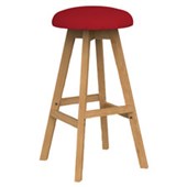 KNIGHT LUNA BUTTON BARSTOOL TOMATO RED