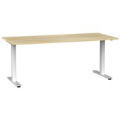 KNIGHT AGILE FIXED DESK W1800 X D800 X H715MM WHITE FRAME ATLANTIC OAK TOP