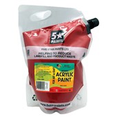 5 STAR NZACRYL ACRYLIC PAINT POUCH 15L WARM RED