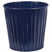 FLUTELINE RUBBISH BIN FLUTED METAL 15L NAVY