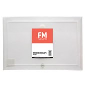 FM DOCUMENT WALLET REUSABLE WINDOW FOOLSCAP CLEAR