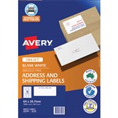 AVERY 936106 J8158 QUICK PEEL ADDRESS LABEL WITH SURE FEED INKJET 30UP WHITE PACK 50