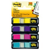 POSTIT 6834AB MINI INDEX FLAGS BRIGHT ASSORTED PACK 140