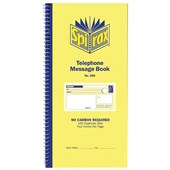 SPIRAX 550 TELEPHONE MESSAGE BOOK CARBONLESS 160 PAGE 279 X 144MM