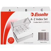 ESSELTE RULED SYSTEM CARDS INDICES AZ PVC 152 X 102MM GREY