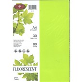 KASKAD COLOURED PAPER 210 X 297MM 80GSM BRILLIANT GREEN PACK 30