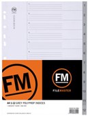 FM PP DIVIDER 112 TAB A4 GREY