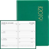 COLLINS POCKET DIARY ODD YEAR A73P WEEK TO VIEW PVC COVER W74 X L105MM GREEN