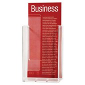 ESSELTE BROCHURE HOLDER WALL MOUNT 1 TIER DL CLEAR