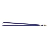 REXEL ID LANYARD FLAT STYLE WITH ALLIGATOR CLIP BLUE PACK 10