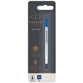 PARKER QUINKFLOW ROLLERBALL PEN REFILL MEDIUM NIB BLUE