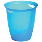 DURABLE RUBBISH BIN TRANSLUCENT 16L ICE BLUE