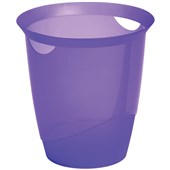 DURABLE RUBBISH BIN TRANSLUCENT 16L ICE PURPLE