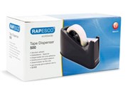 RAPESCO GERMSAVVY ANTIBACTERIAL 500 HEAVY DUTY TAPE DISPENSER BLACK