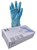 VINYL GLOVES POWDER FREE  BLUE LARGE 100SPKT MATTHEWS